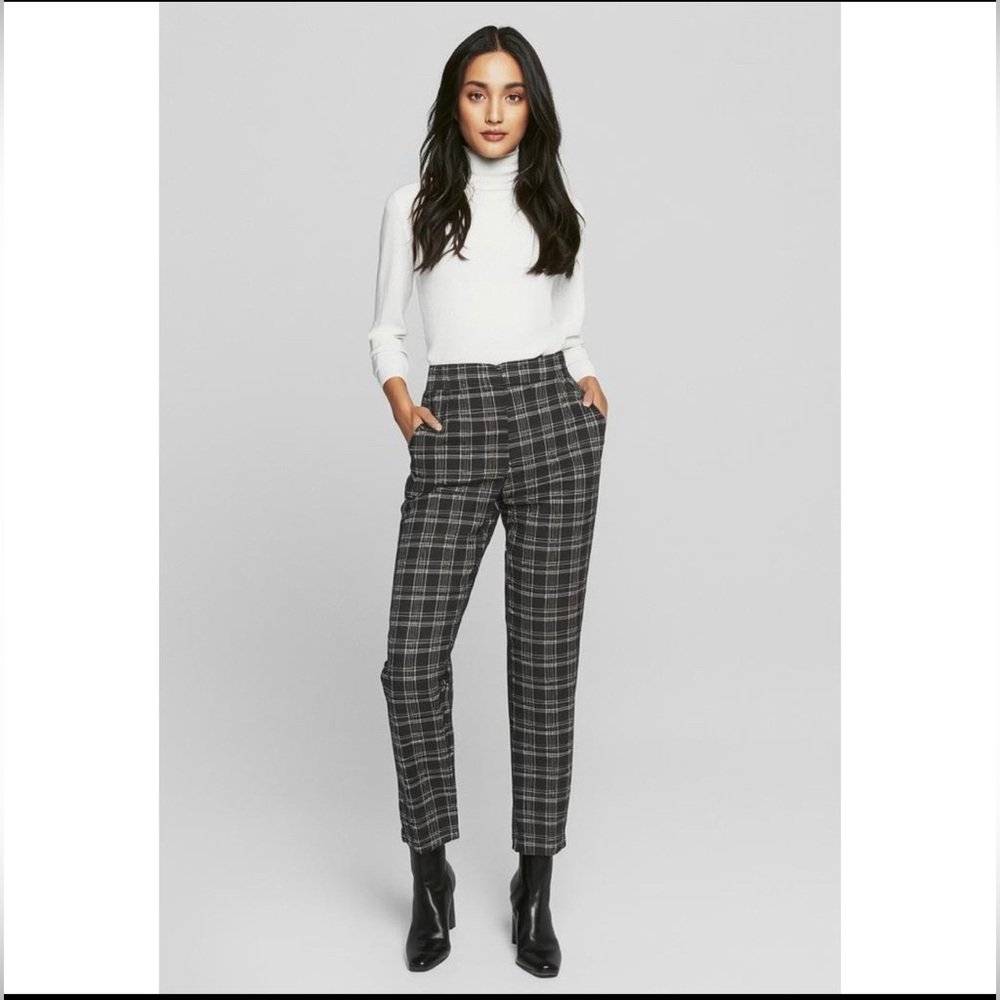 Calvin Klein Plaid stretchy trousers